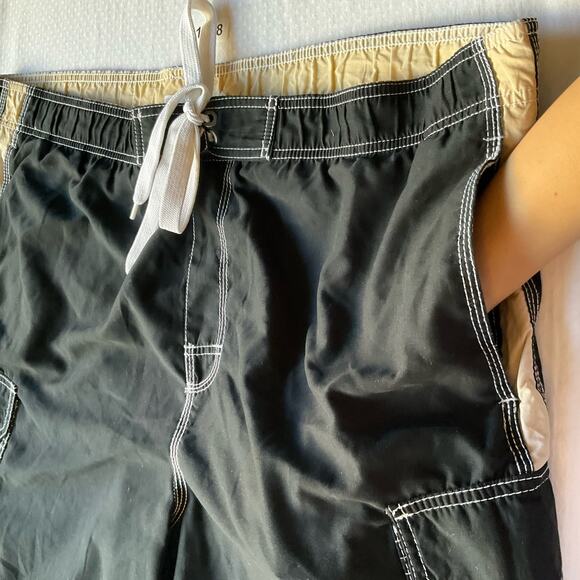 Sideout Men’s Swimming Trunks size XL, Black, w Liner - Picture 4 of 8